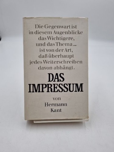 Hermann kant das impressum - hermann,