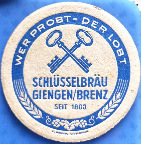 Vecchio sottobicchiere birra