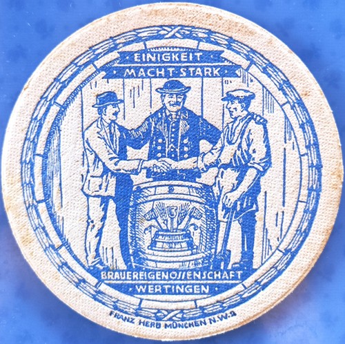 Vecchio sottobicchiere birra