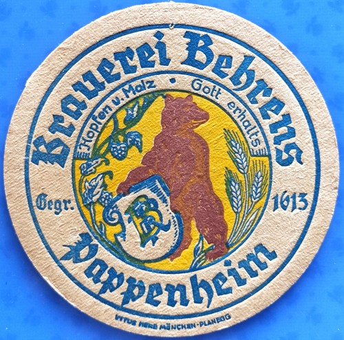 Vecchio sottobicchiere birra