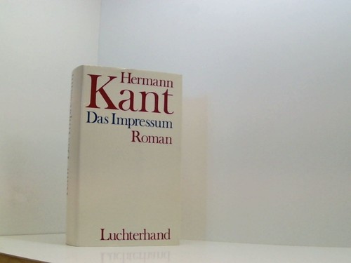 Das impressum kant hermann - das, kant,